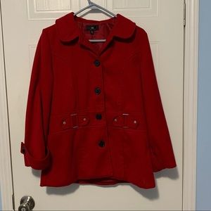 Red winter coat